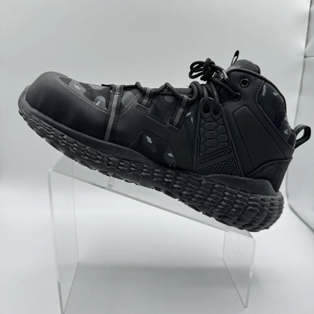 Skechers Work Monster SR Mens 10.5 Black Gray Comp Toe Slip Resistant Boots